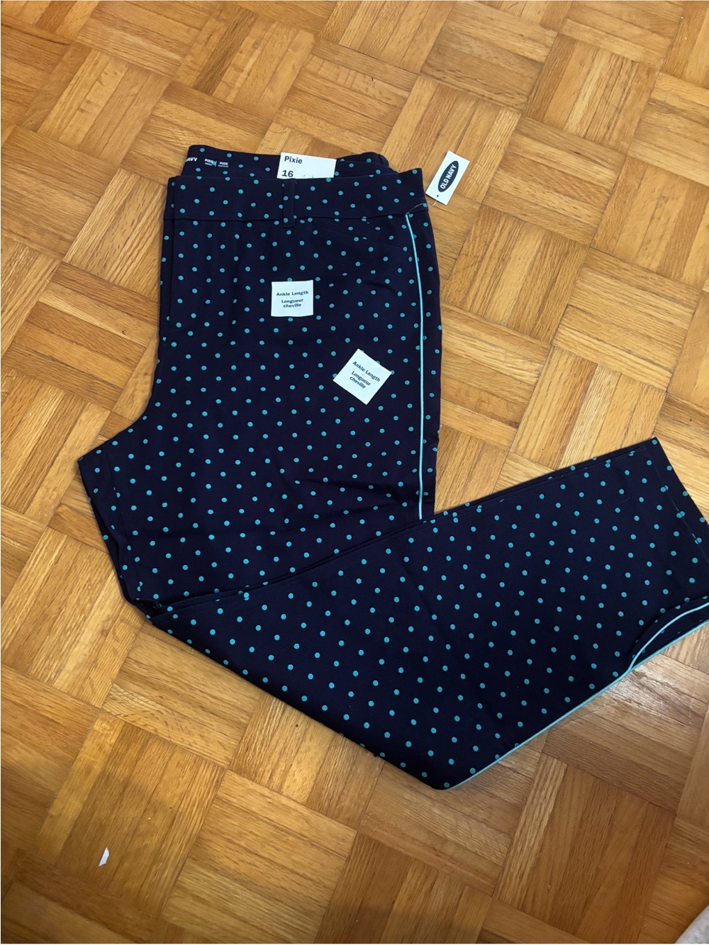 Women’s - Pixie ankle-length pants Size 16 Polka Dot NWT
